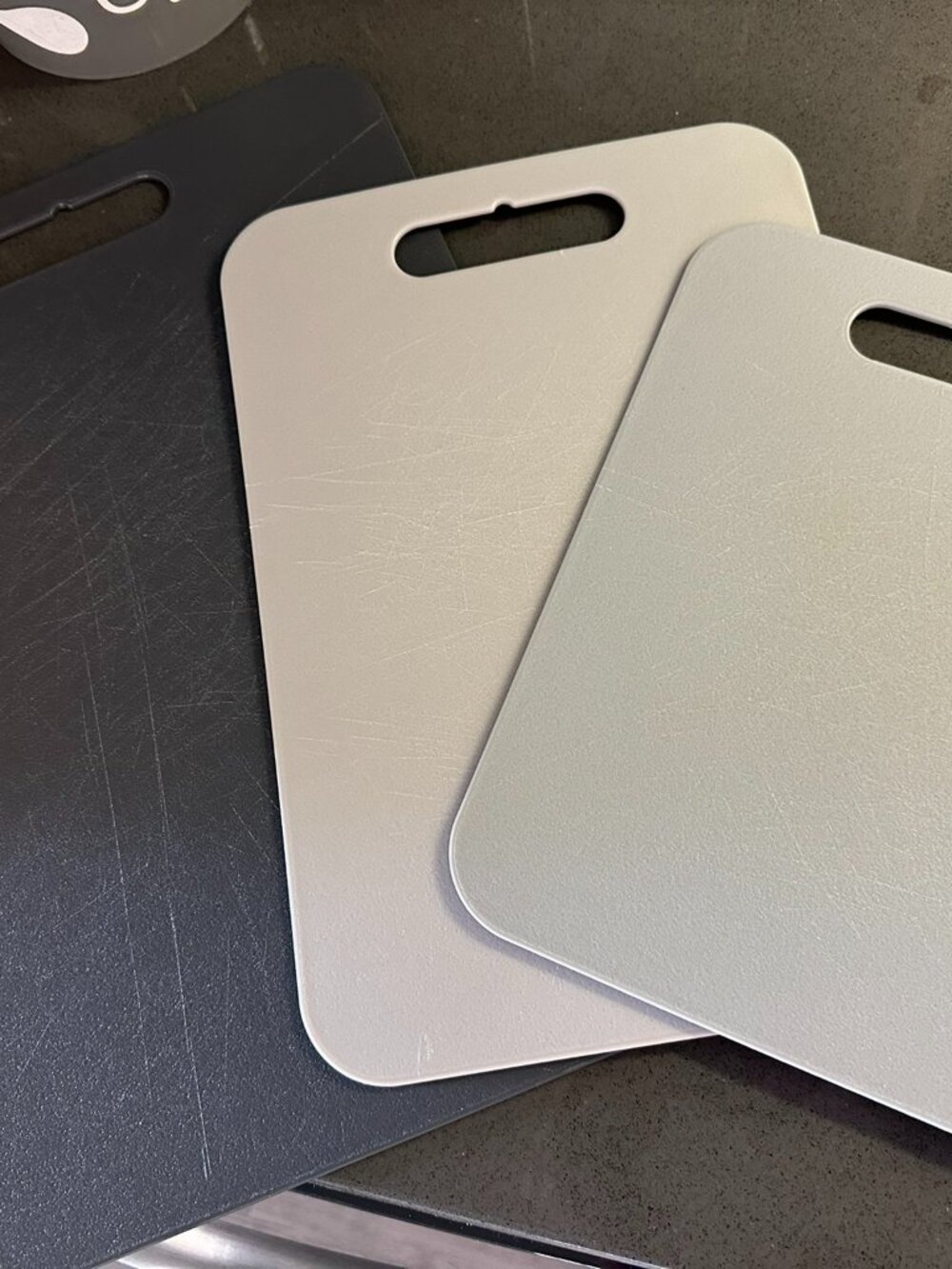 3 Piece Poly Essentials Cutting Board Set - Grey - Made by Design (Target)